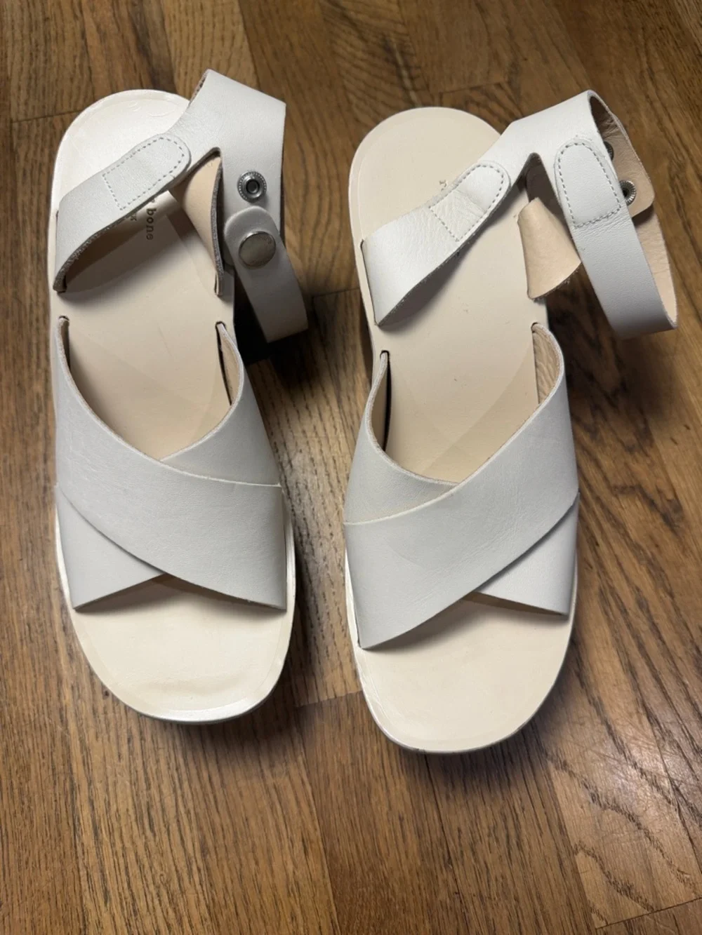 Rag & Bone Hester Platform Sandals, Ivory, 8